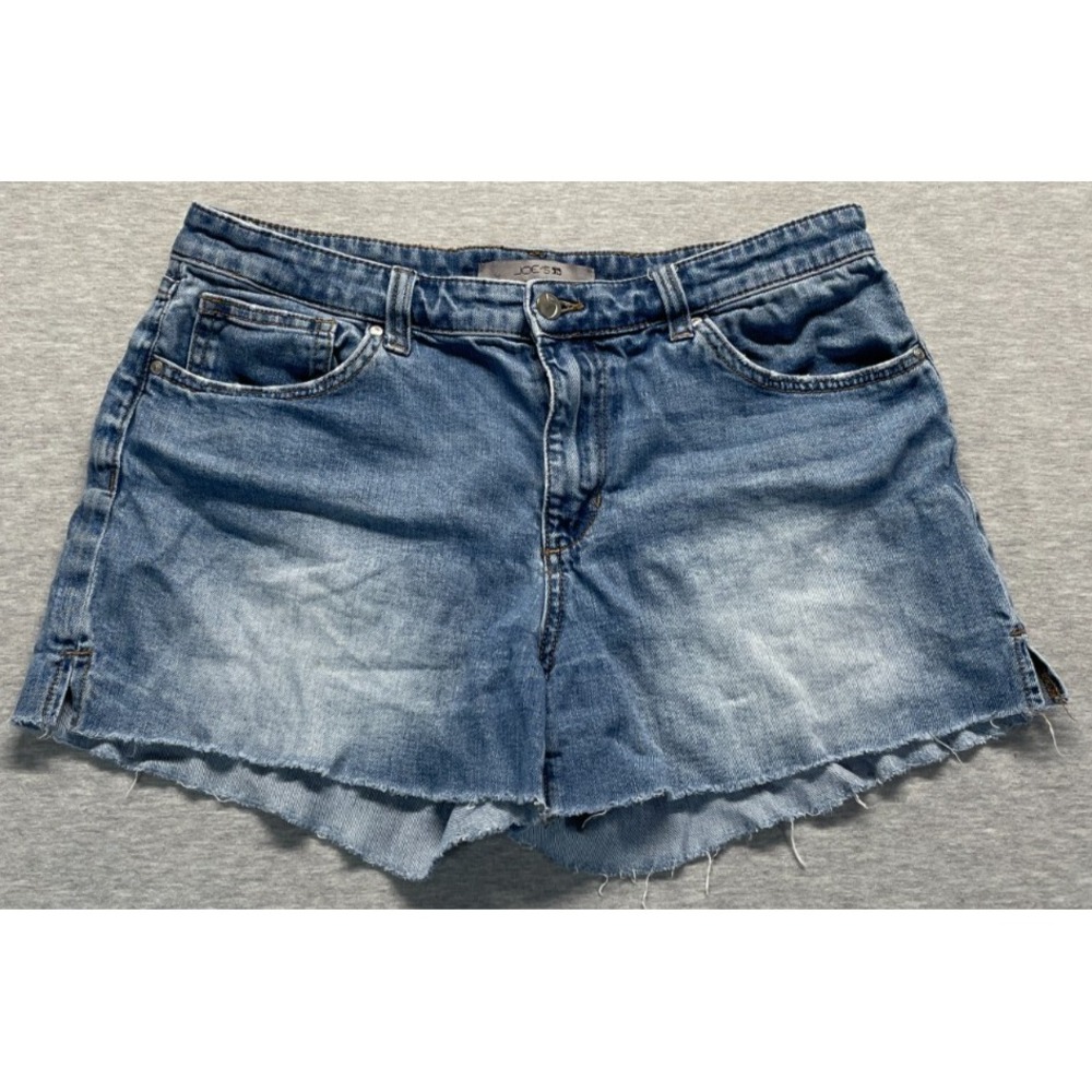 Joe's Cut Off Shorts Womens 30 Blue Denim Cotton Streetwear Side Slit Frayed Hem